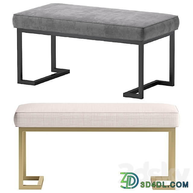 Bench RICHMOND by Cazarina Interiors 3 Colors Version 3D Models