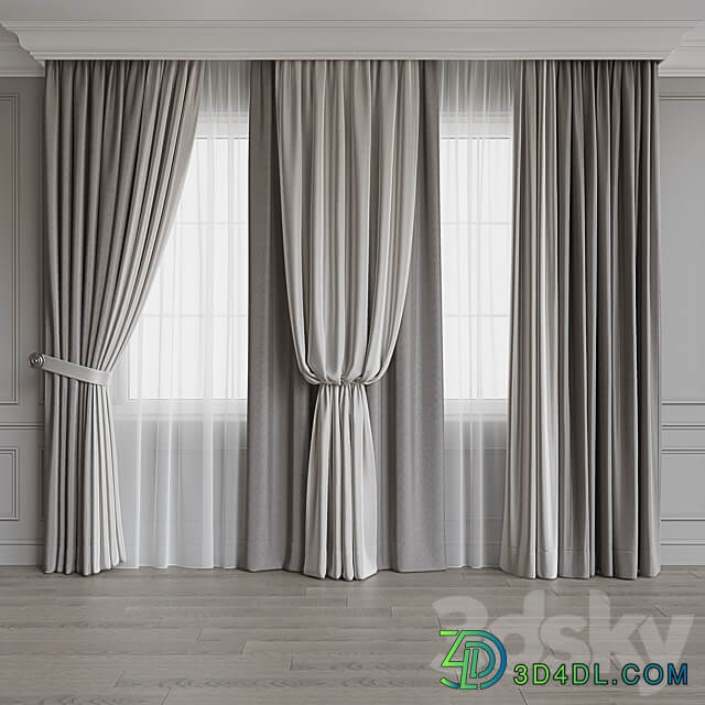 Drapery set 120 3D Models