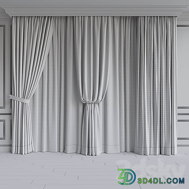 Drapery set 120 3D Models