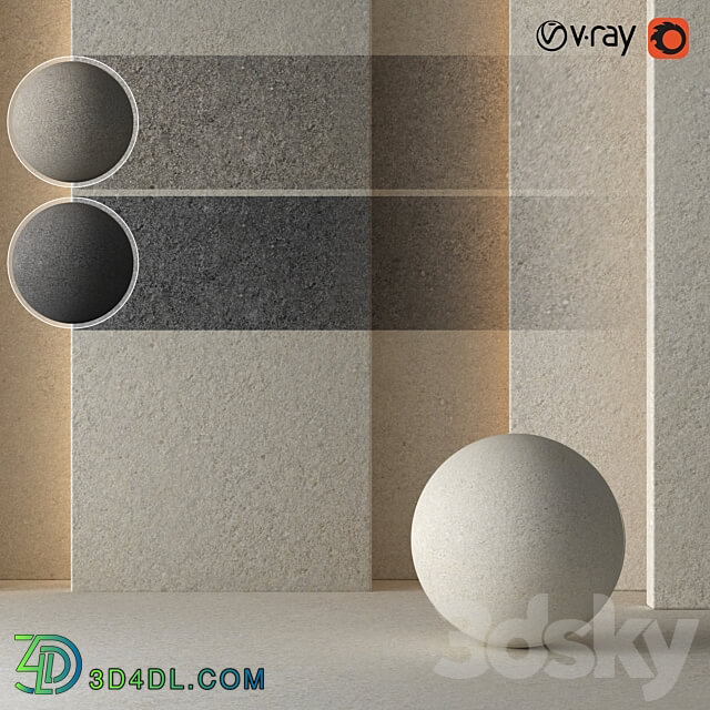 3 Plaster Concrete Material 8K Seamless Tileable DrCG No 59 3D Models