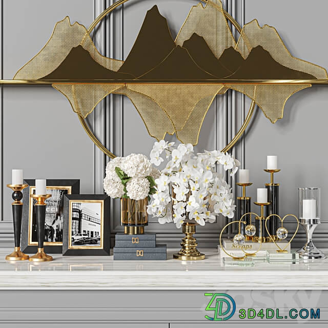 Decorative Set 45 Console Decor 3D Models