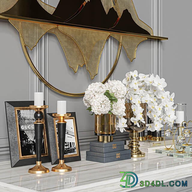 Decorative Set 45 Console Decor 3D Models