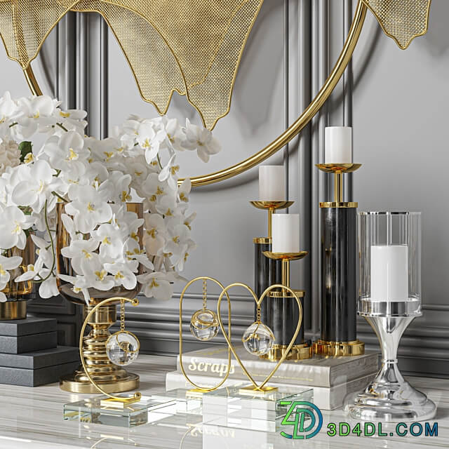 Decorative Set 45 Console Decor 3D Models