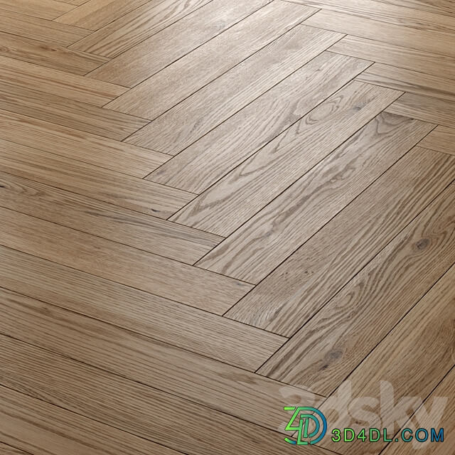 Wood floor standart and herringbone 3D Models