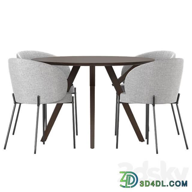 Dining set by Domstore Table Chair 3D Models