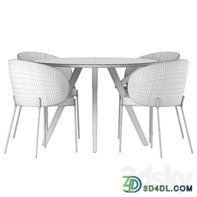 Dining set by Domstore Table Chair 3D Models