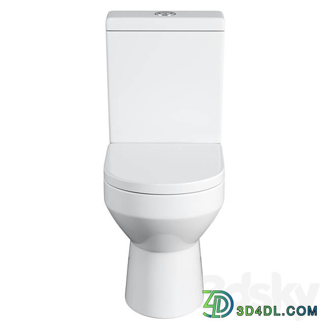 Toilet compact AM.PM Spirit V2.0 FlashClean with microlift AM.PM Certificate for 30 days of media service subscription 3D Models