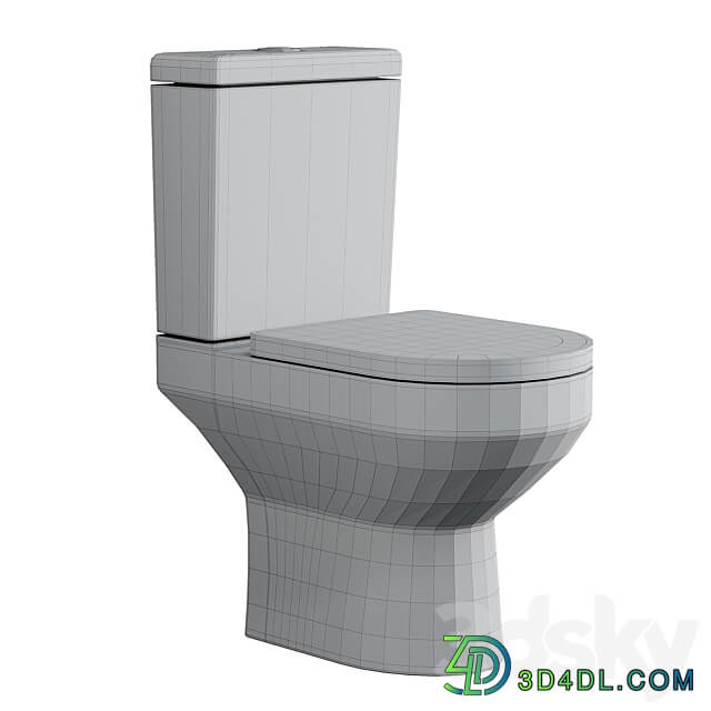 Toilet compact AM.PM Spirit V2.0 FlashClean with microlift AM.PM Certificate for 30 days of media service subscription 3D Models