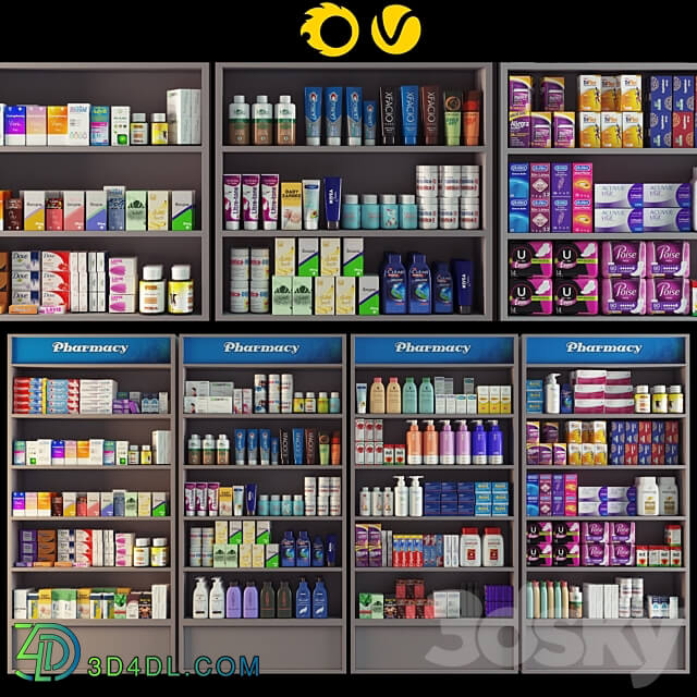 pharmacy showcase vol 01 3D Models