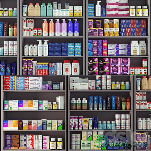 pharmacy showcase vol 01 3D Models