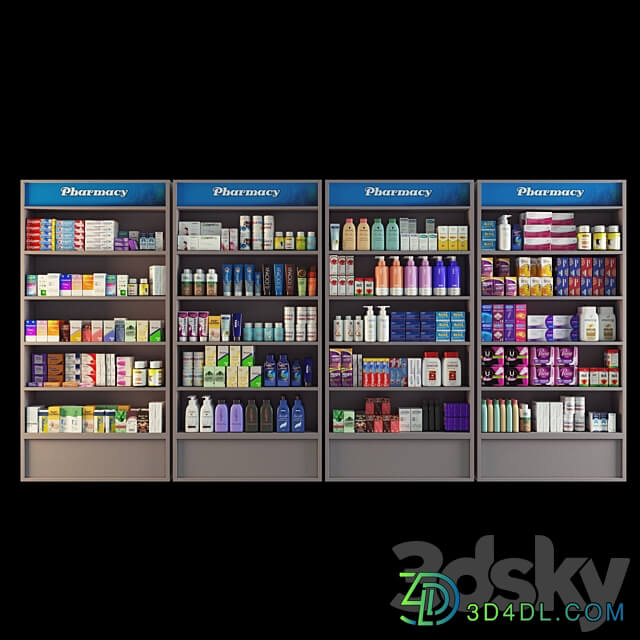 pharmacy showcase vol 01 3D Models