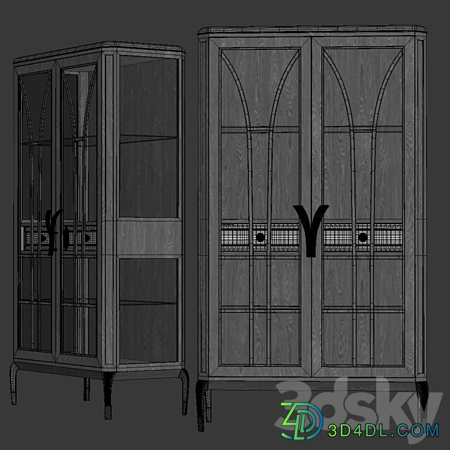 Minotti Collezioni Capri cabinet Wardrobe Display cabinets 3D Models