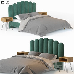 Bed Liel table Evain Bed 3D Models 