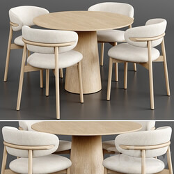 Dinning Set 49 Table Chair 3D Models 