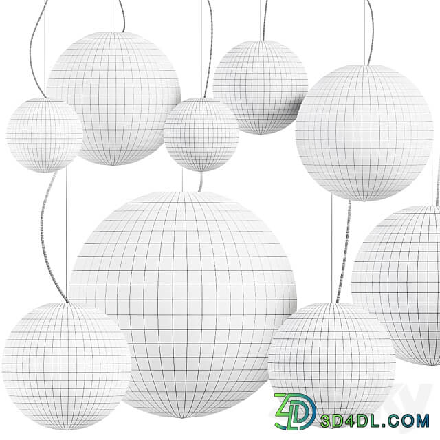 Smoke Pendant Lamp by Panzeri Pendant light 3D Models