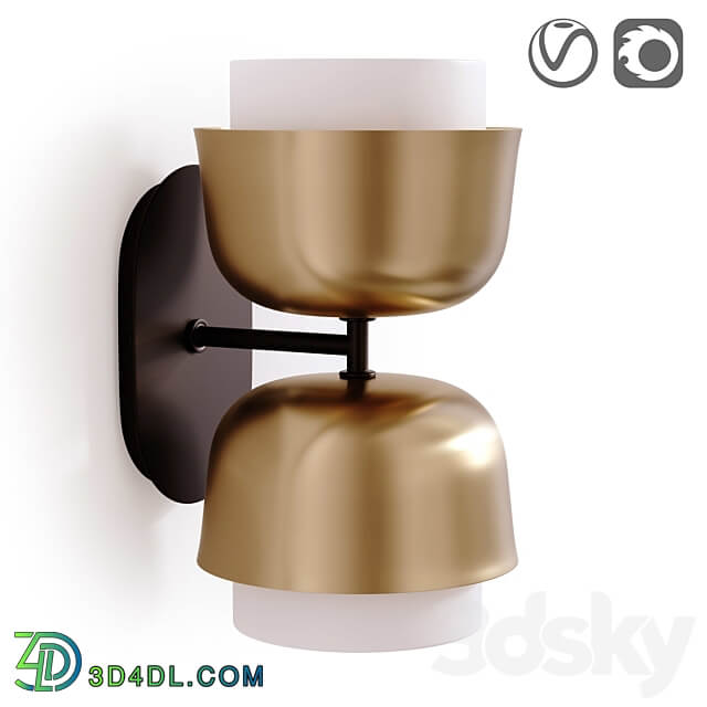 Double wall lamp made of metal Clepsos 3D Models