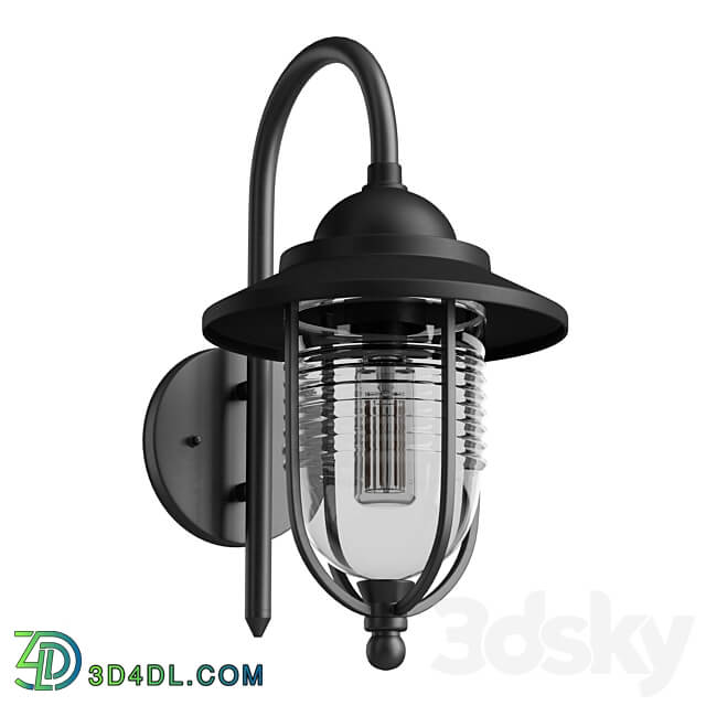 Fishermans Wall Lantern Black 3D Models