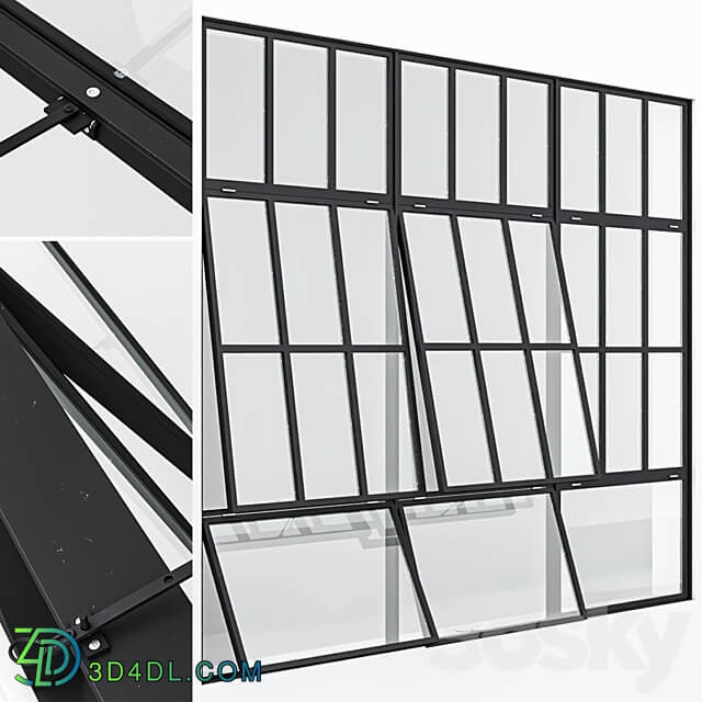 Aluminum window 17 3D Models