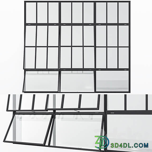 Aluminum window 17 3D Models