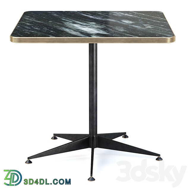 Grace restaurant square table Square metal restaurant table 3D Models