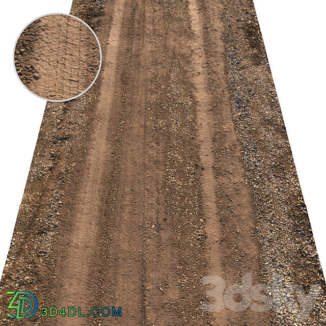 spring road material 02 3D Models