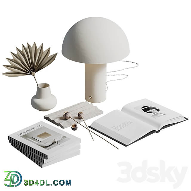 white decorative set 3D Models