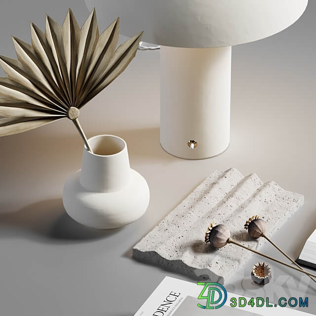 white decorative set 3D Models