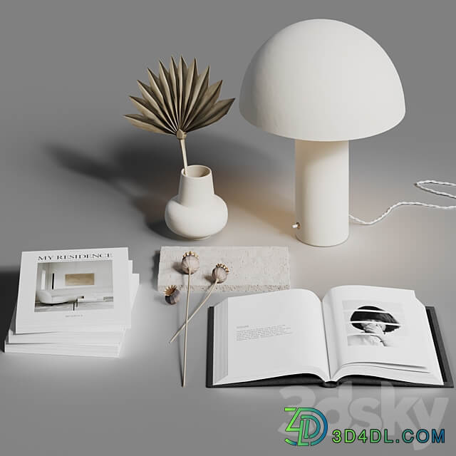 white decorative set 3D Models