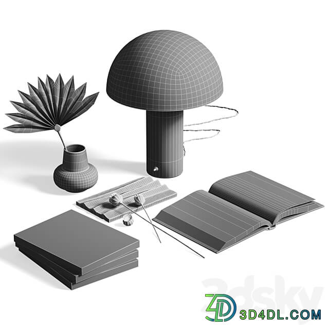 white decorative set 3D Models