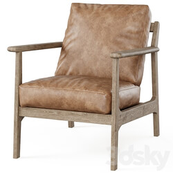 Cody Leather Armchair by pottery barn 3D Models 