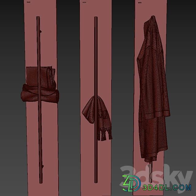 towel set 002 3D Models