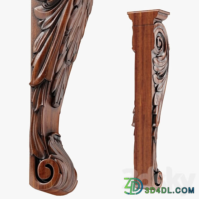 Wood Corbel 14 3D Models