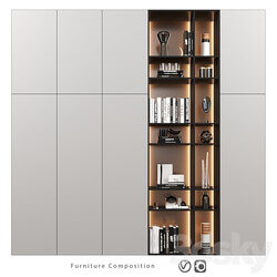 Furniture composition 159 Wardrobe Display cabinets 3D Models 