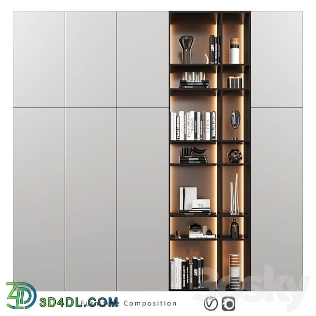 Furniture composition 159 Wardrobe Display cabinets 3D Models