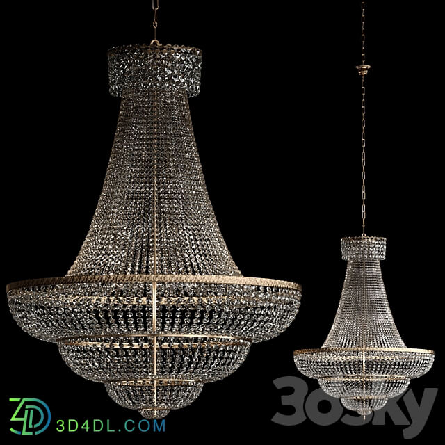 Chandelier Crystal chandelier Pendant light 3D Models