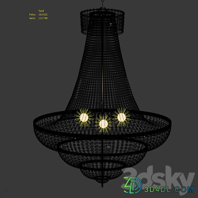 Chandelier Crystal chandelier Pendant light 3D Models