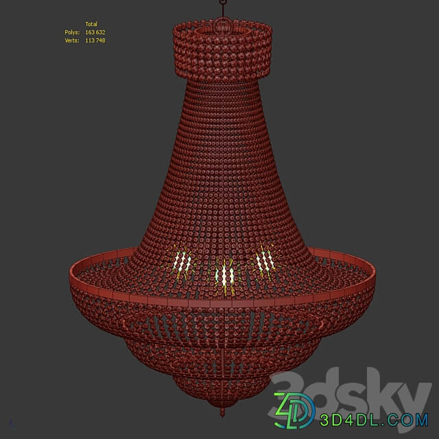 Chandelier Crystal chandelier Pendant light 3D Models