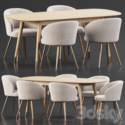 Dining Set 85 Table Chair 3D Models 