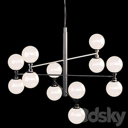 Large light pendant Grover with glass spheres in black Pendant light 3D Models 