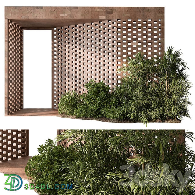 Outdoor Entrance Parametric Brick Wall Architecture Element 54 Other 3D Models