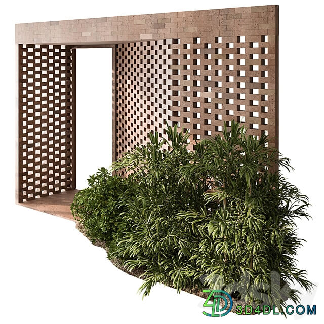 Outdoor Entrance Parametric Brick Wall Architecture Element 54 Other 3D Models