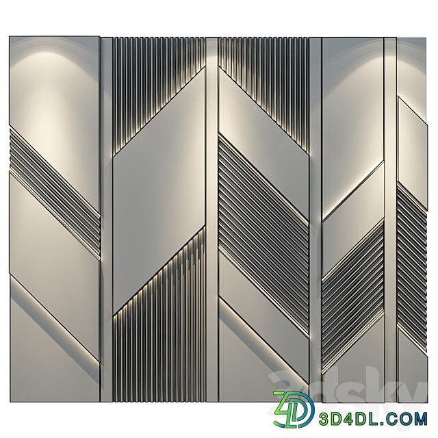 wall panels set 106 3D Models