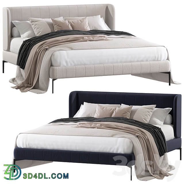 Double bed 89. Bed 3D Models