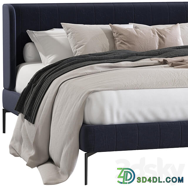 Double bed 89. Bed 3D Models