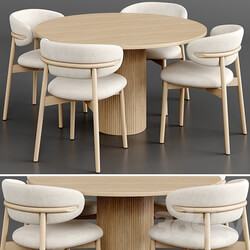 Dinning Set 59 Table Chair 3D Models 