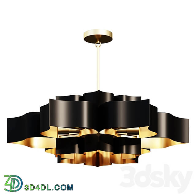 Chandelier GRAND LOTUS CHANDELIER SKU CH15325 BK lamp Ceiling lamp 3D Models