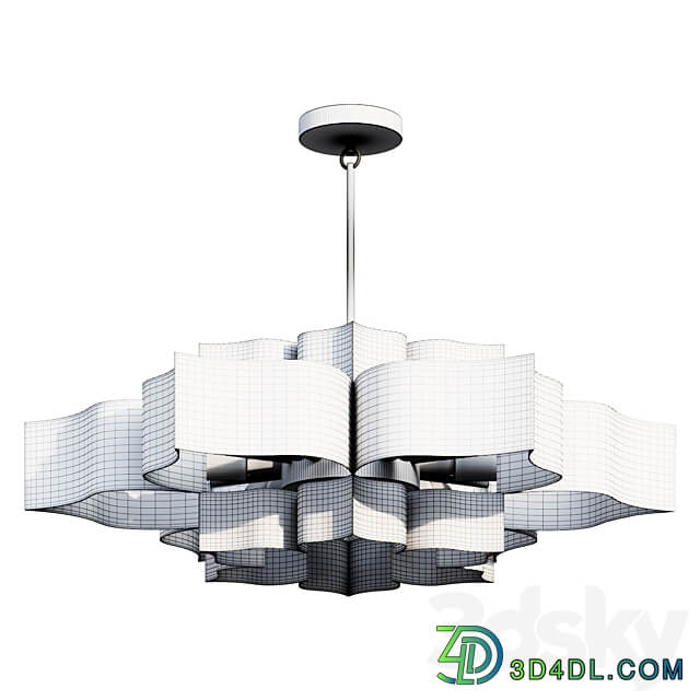 Chandelier GRAND LOTUS CHANDELIER SKU CH15325 BK lamp Ceiling lamp 3D Models