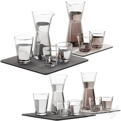 133 dishes decor set 08 iittala kartio clear and linen 3D Models 