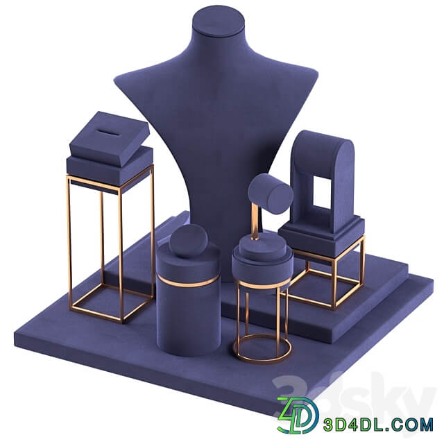 Custom Jewelry Display Set 3D Models