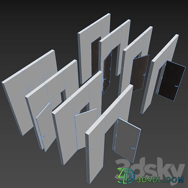 Concealed doors 004 3D Models